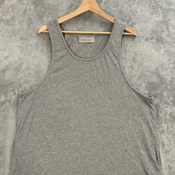 Essentials Fear of God Shirt Mens XL Gray Sleeveless Tank Top Casual Streetwear - Picture 4 of 10